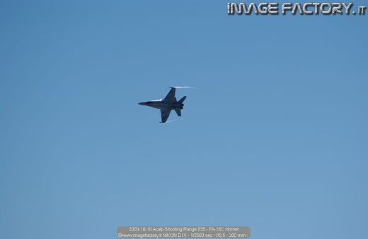 2003-10-10 Axalp Shooting Range 035 - FA-18C Hornet